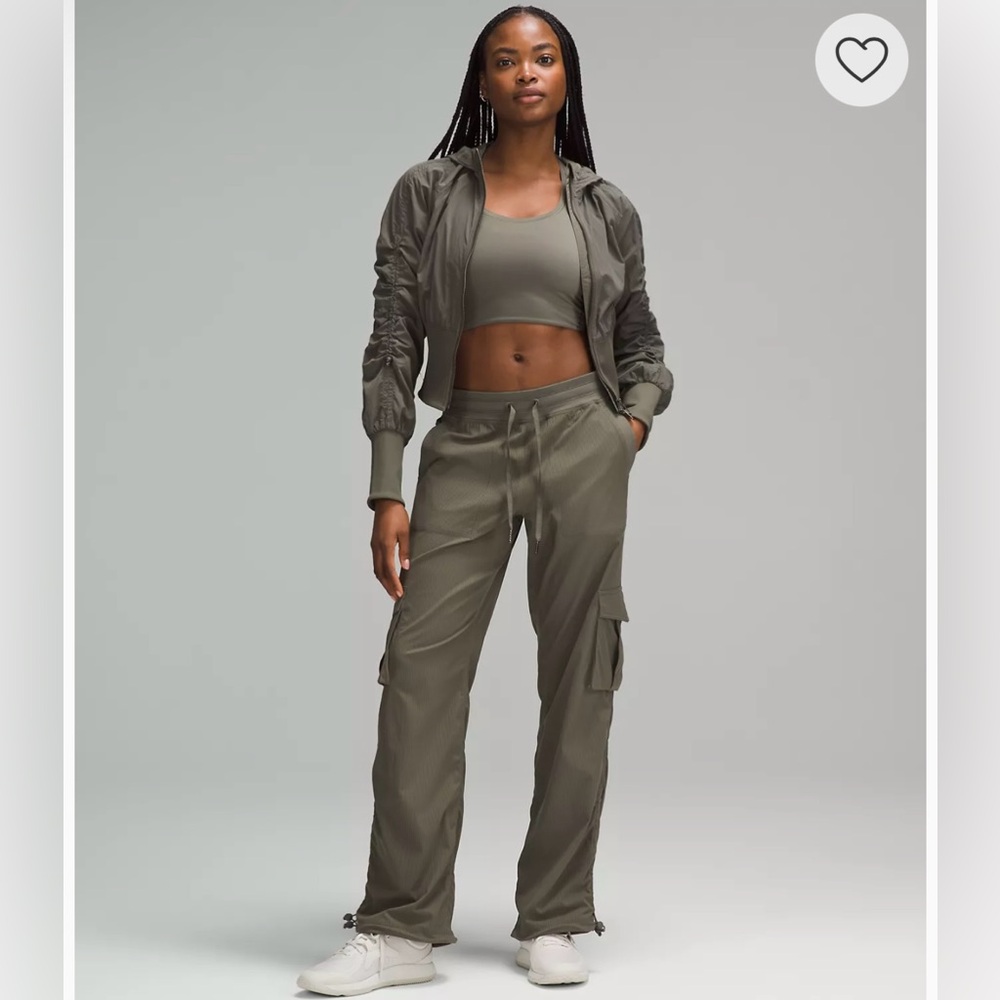 NTW Dance Studio Relaxed-Fit Mid-Rise Cargo Pant - Army Green